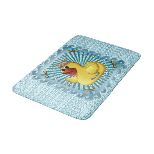 Beanie Hat Rubber Duck Badematte (Schrägansicht)