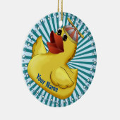 Beanie Hat Rubber Duck Keramik Ornament (Rechts)