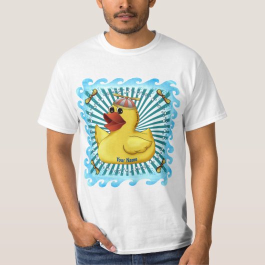 Beanie-Hut-Gummiente-T-Shirt nach Maß T-Shirt (Vorderseite)
