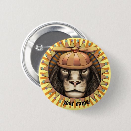 Beanie Lion Button (Vorne & Hinten)