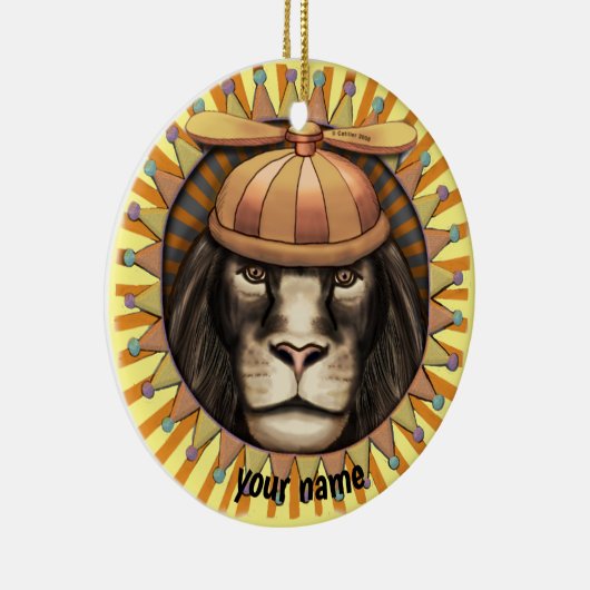 Beanie Lion Keramik Ornament (Rechts)