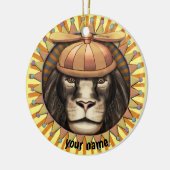 Beanie Lion Keramik Ornament (Links)