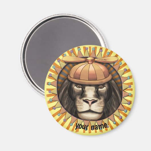 Beanie Lion Magnet (Vorderseite/Rückseite)