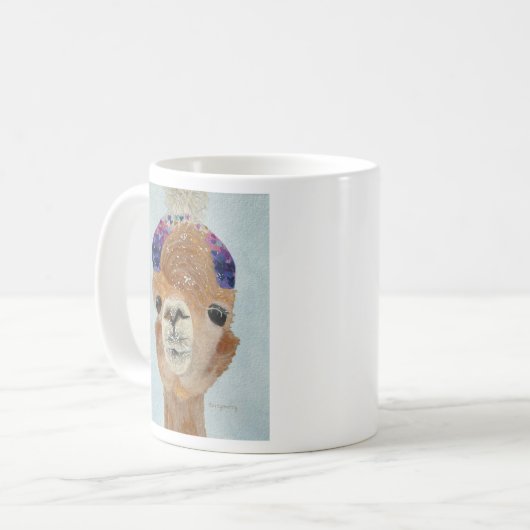 Beanie Llama Kaffeetasse (Vorderseite Links)