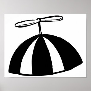 Beanie mit einem Vogel-Poster Poster