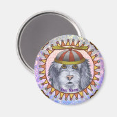 Beanie SheepDog Magnet (Vorderseite/Rückseite)