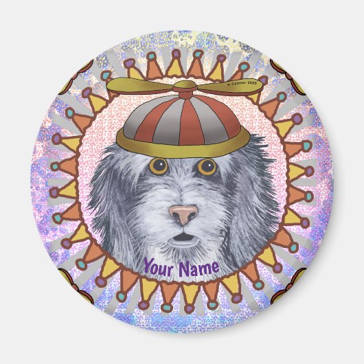 Beanie SheepDog Magnet (Vorne)