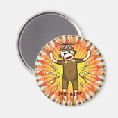 Beanie Sock Monkey Magnet (Vorderseite/Rückseite)