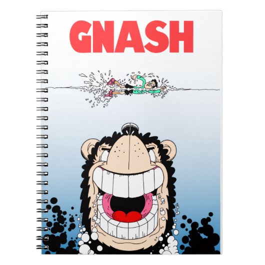 Beano Gnasher "Jaws" Parody-Notebook 📓 Notizblock (Vorderseite)