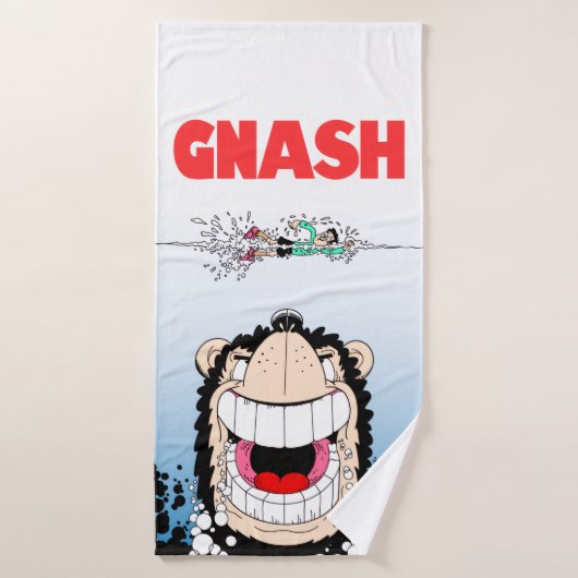 Beano Gnasher Parodien Badetuch "Jaws" 🛁 Badehandtuch (Badehandtuch)