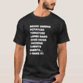 Beans Greens Potatoes U Name It Grateful Thanksgiv T-Shirt (Vorderseite)