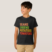 Beans Greens Tatoes Tomatoes, Thanksgiving Farm Fe T-Shirt (Vorne ganz)