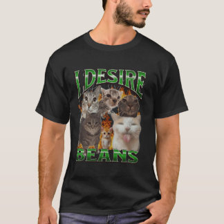 Beans Lustige Katze Meme Bootleg Grafik T-Shirt