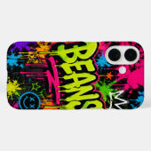 BEANS Neon-Graffiti-Straßenkunst Case-Mate iPhone Hülle (Rückseite (Horizontal))