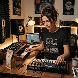 Beans Per Minute – Kaffee & Sequencer Producer T-Shirt