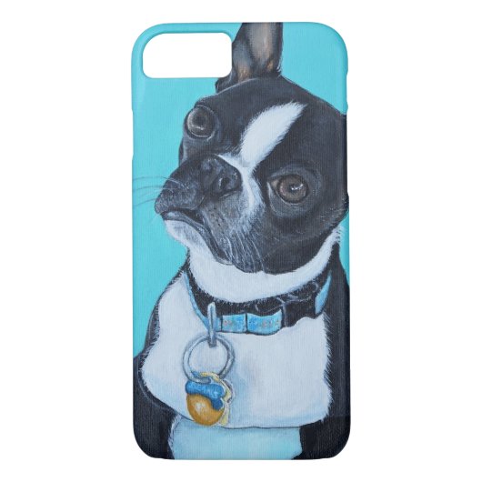 Beans the Boston Terrier Painting Case-Mate iPhone Hülle (Rückseite)