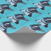 Beans the Boston Terrier Painting Geschenkpapier (Ecke)
