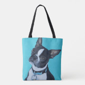 Beans the Boston Terrier Painting Tasche (Rückseite)