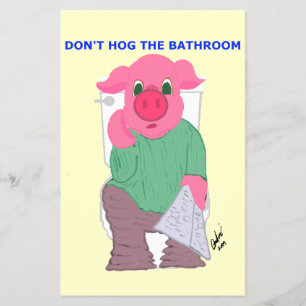 Beanspruche nicht das Badezimmer Flyer