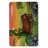 Beanstalk Hütte Cartoon Magnet (Vertikal)