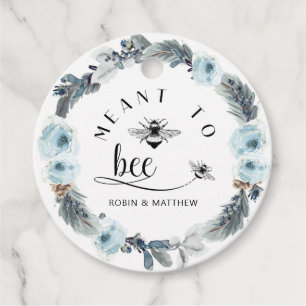 Beant to Bee, Dusty Blue Honey Gastgeschenk Hochze Geschenkanhänger