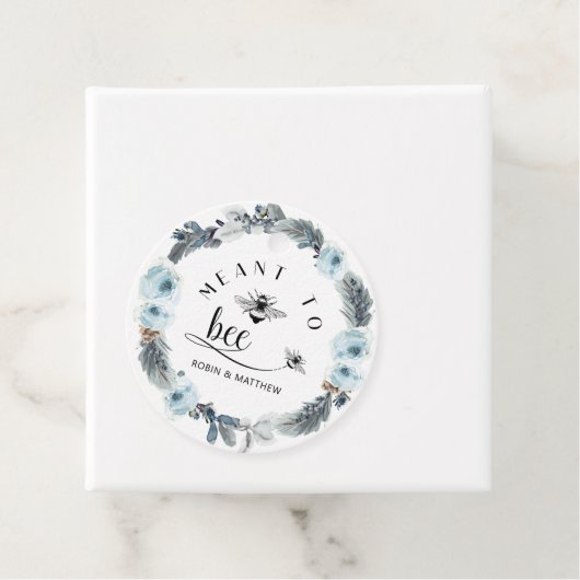 Beant to Bee, Dusty Blue Honey Gastgeschenk Hochze Geschenkanhänger (Beispiel)