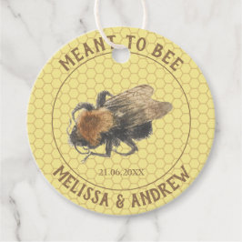 Beant to Bee, Vintage Honeybee & Honeycomb Wedding Geschenkanhänger