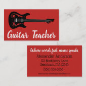 Beantown Gitarre Visitenkarte (Vorne/Hinten)