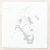 Beantragte Auszeichnung - Labrador Sketch Glasuntersetzer (Rückseite)