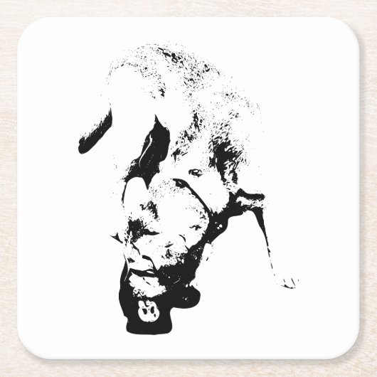 Beantragte Auszeichnung - Labrador Sketch Rechteckiger Pappuntersetzer (Vorderseite)