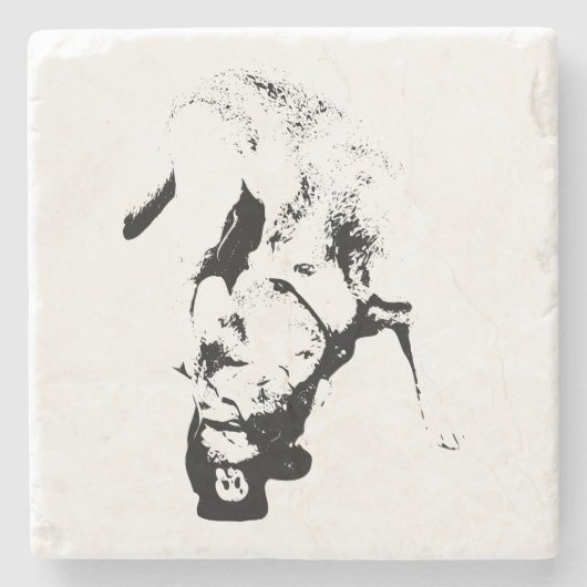 Beantragte Auszeichnung - Labrador Sketch Steinuntersetzer (Vorderseite)