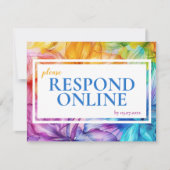 Beantworten Sie online Ethereal Bloom RSVP Karte (Vorderseite)