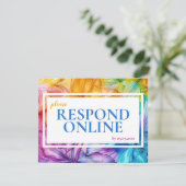 Beantworten Sie online Ethereal Bloom RSVP Karte (Stehend Vorderseite)