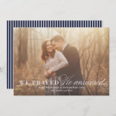 Beantwortete Gebetskarte Ankündigung der Schwanger (Vorne/Hinten)