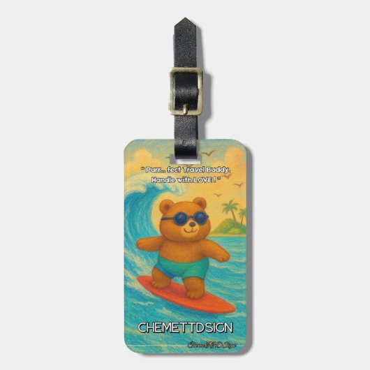 Bear 04 Kids Gepäckanhänger (Vorderseite vertikal)