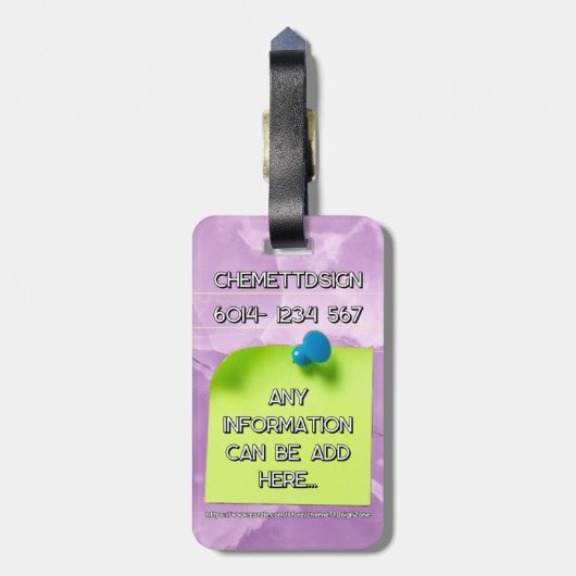 Bear 04 Kids Gepäckanhänger (Rückseite vertikal)