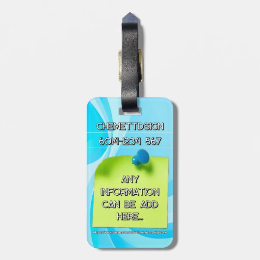 Bear 05 Kids Gepäckanhänger (Rückseite vertikal)