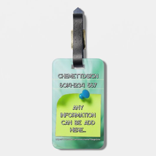 Bear 06 Kids Gepäckanhänger (Rückseite vertikal)