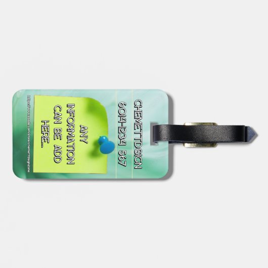 Bear 06 Kids Gepäckanhänger (Rückseite horizontal)