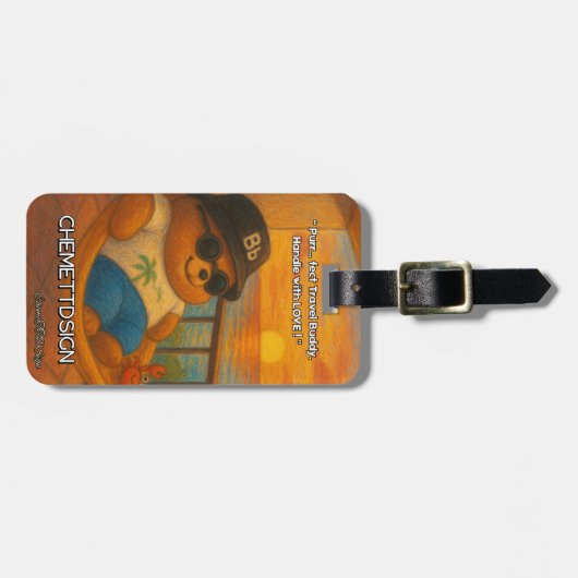 Bear 07 Kids Gepäckanhänger (Vorderseite horizontal)