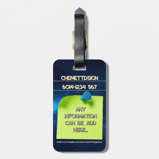 Bear 07 Kids Gepäckanhänger (Rückseite vertikal)