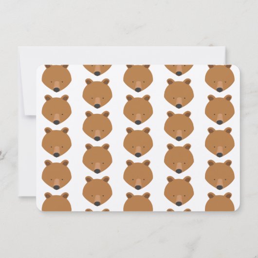 Bear 1. Geburtstag Party Einladung (Rückseite)