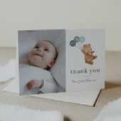 Bear 3 Blue Balloons Foto Danke, Card Dankeskarte