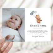 Bear 3 Blue Balloons Foto Danke, Card Einladung