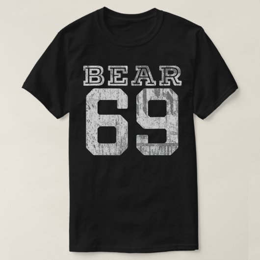 Bear 69 für Fur Friendly Bars gestörtes Design T-Shirt (Design vorne)