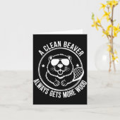 Bear A Clean Beaver Always Gets More Wood Karte (Gelbe Blume)