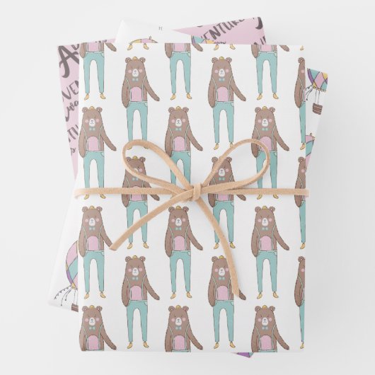 Bear Adventure Adventure erwartet Wrapping Sheets Geschenkpapier Set (Beispiel)
