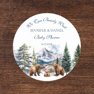 Bear Adventure Cosy Winter Bear Mountain Runder Pappuntersetzer