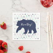 Bear Adventure erwartet Baby Shower Paper Napkin Serviette (Beispiel)