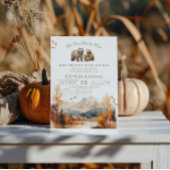 Bear Adventure Fall Mountains Neutrale Babydusche Einladung